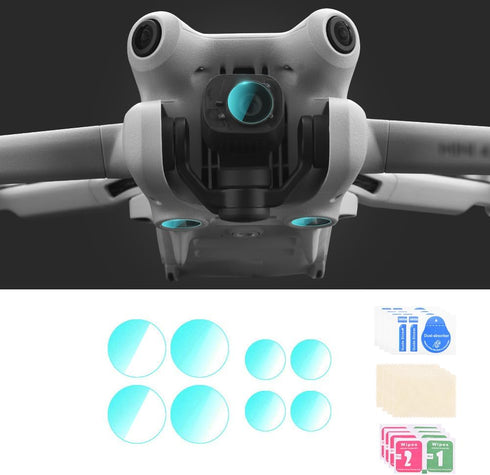 CAPART Camera Lens + Sensor Protector for DJI Mini 4 Pro Dorne, Tempered Glass Lens Film Anti-scratch Protection (2-Pack)...