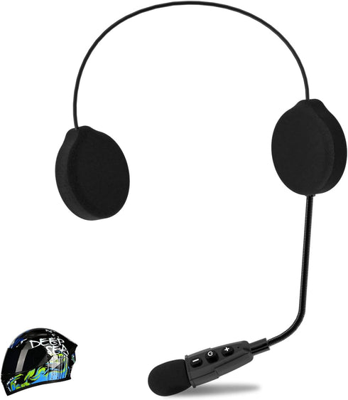 EJEAS E1+ Motorcycle Helmet Bluetooth Headset, Bluetooth 5.1 Helmet Speaker with Auto Answering Call and Noise Reduction Function, Motorcycle Helm...