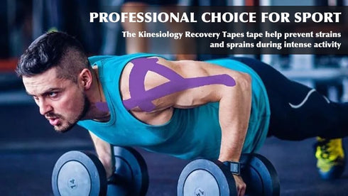 3 Rolls 2inch x 16ft Kinetic Tape Breathable Hypoallergenic Elastic Athletic Tape for Ankle Wrists Knees Elastic Running Tennis Swimming Football ...