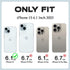 Designed for iPhone 15 Case, for Girls Woman, Clear Cute Pink Purple Floral Flowers Design Hard Back Soft Bumper Shockproof Protective Phone Cover...