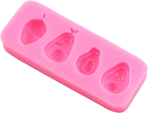 Lovely Small Items Silicone Fondant Molds Fruit Silicone Molds Avocado Pine Cones Chocolate Mold For Cake Decorating Cupcake Topper Candy Chocolat...