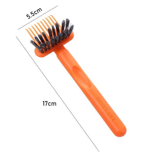 3 Pieces Hair Brush Cleaning Tool, Orange Plastic Comb Cleaning Brushes 2-In-1 Styling Accessory for Removing Hair Dust Home Hair Care Tool(Orange...