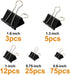 120Pcs Binder Clips Assorted Size, Office Clips with Clear Storage Container, Bulldog Clips, Paper Clips, Office Supplies...