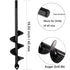Garden Auger Post Hole Digger 1.6 x 16.5 in Long Handle Bulb Planter Tool Solid Shaft Extend Spiral Planting Auger Drill Bit for Planting Bulbs Se...
