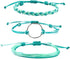 Pingyongchang 12pcs Surfer Wave String Braided Bracelets Anklet for Women Handmade Boho Jewelry Waterproof Beach Bead Adjustable Friendship Charm ...