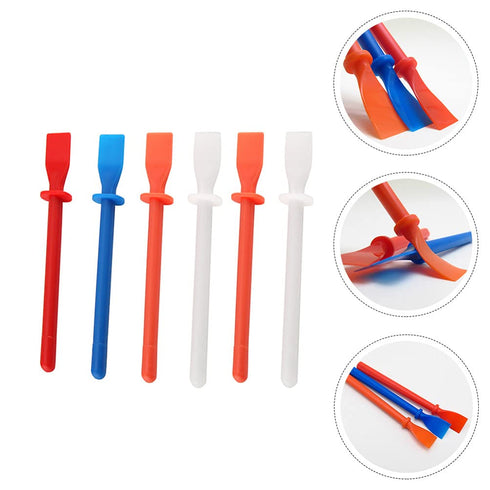 Healifty Tools Repair Kit Silicone Glue Brush 6pcs Glue Smear Sticks Applicator Kit Glue Spreader Handmade Scraping Spreaders Sewing Accessories F...