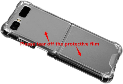 Clear Case for Galaxy Z Flip,Z Flip 5G Case,Ultra Thin Crystal Soft TPU Rubber Scratch Resistant Anti-Slip Phone Case for Samsung Galaxy Z Flip/Z ...
