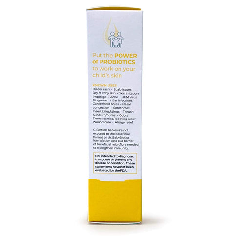 BabyBiotics - Topical Probiotic Body Care for Children of All Ages 4oz -Hypoallergenic, Vegan, Non GMO, GF, 100% Natural Live Probiotic, External ...