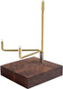 Adjustable Brass Crystal Display Stand with Walnut Base Mineral Specimens Display Stand Rock Display Easel Metal Display Holder for Stones Geodes ...