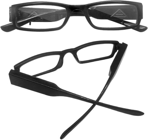 2 Pcs Reading Glasses with Lights Led Readers Fashion Glasses for Reading for Men Women Lighted Magnifier Nighttime Reader Compact Full Frame Eyew...