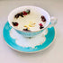 Cup& Saucer Set Bone China Porcelain Tea Coffee Cup for Breakfast Afternoon Tea- Blue Stripe Pattern (1)...