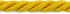Trims by The Yard Wanda 1/8" Twisted Cord Trim, 20 Yard Cut, Yellow Gold...