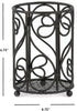 Scroll Design Cutlery Holder For Countertop, (Black), By Home Basics | Steel Flatware Caddy For Kitchen | Spoon Fork Holder With Raised Feet | Cut...