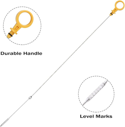Engine Oil Dipstick Level Dip Stick Fit for 2001-2007 Chevrolet Silverado 2500HD/Classic 3500/Classic Suburban 2500 GMC Sierra 2500HD 3500HD Yukon...