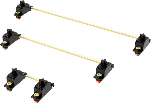 Stabilizer V2, Screw in Stabilizers with 2u 6.25u 7u Wires, PCB Mount Keyboard Stabilizers for Mechanical Keyboards (V2 Black Gold 80% Kit)...