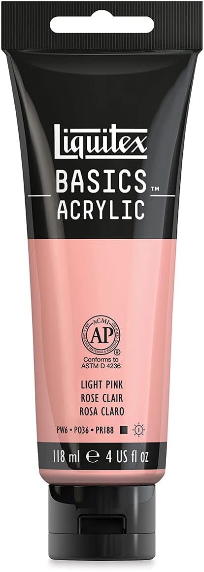 Liquitex BASICS Acrylic Paint, 118ml (4-oz) Tube, Light Pink...