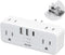 2 Prong to 3 Prong Outlet Adapter, US to Japan Plug Adapter with 3 USB, Multi Plug Outlet Extender, 6 Outlets with Hidden Plug, Travel Plug Adapte...