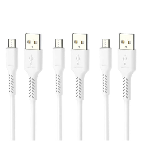 3 Pack of ALINNA Micro USB Cables, Android Charger Cord Sync & Fast Charging (2.1A) Cable Compatible with Galaxy S7 S6 J7 Edge Note 5, Kindle, And...
