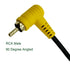2Pcs RCA Phono Right Angle 90 Degree Male to Male Audio Subwoofer Cable Stereo RCA Projector Cable Gold Plated for Amplifiers Home Theater HDTV Ho...