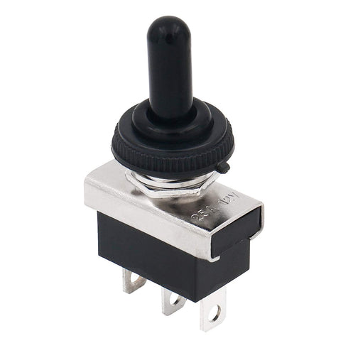 Baomain Car Toggle switch SPDT Latching (Maintained) ON-OFF-ON 3 Pin 3 Position 12V/25A with waterproof cover for Auto Car (4PCS)...