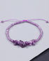 Jewever Natural Amethyst Anklet Bracelets for Women Tumbled Chips Crystals Anklet Adjustable Handmade Reiki Gemstones Beach Foot Jewelry...