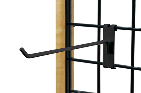 NAHANCO Metal GWH8B 8" Black Gridwall Peg Hooks (Pack of 12)...