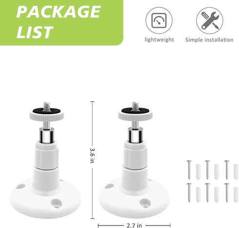 2 Pack Wall Mount Compatible with Wyze Cam Pan V3, Indoor and Outdoor Security Mount for Wyze Cam Pan, Wyze Cam Outdoor and Other Camera with Same...