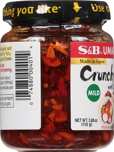 S&B Chili Oil with Crunchy Garlic, 3.88 Fl Ounce...