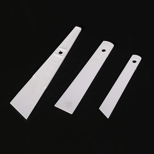 3 Pieces Different Size Glue Spreader Sticks Glue Applicator Adhesive Applicator Painting Scrapers for Handmade DIY PU-Leather Craft Tool, White...