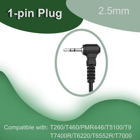SHIQUN Two Way Radio T465 Overhead Headsets 1-pin Plug with Boom Mic Noise Cancelling Over Ear Headphones Adjustable for Gym VOX-PTT On-Ear MS355R...