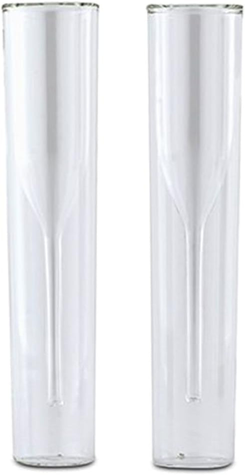 Contemporary Double-walled Glass Champagne Flutes...