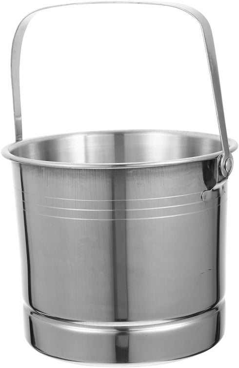 stainless steel ice bucket buckets Stainless Beverage Tub bucket with lid Wine Dump Bucket Bar Ice Bucket metal drink tub Wine Tasting Spittoon ca...