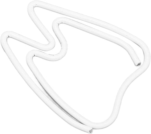 Tooth Paper Clips, 100pcs White Tooth Paper Clips Bookmarks Cute Paper Clips Small Paperclips for Office School Paper Files Organizing...