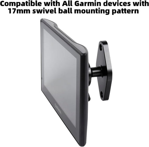 Aluminum Alloy AMPS to 17mm Ball Adapter, Drill Mount Ball Plate Base Meets Industry Standard AMPS Hole Pattern,Compatible with Garmin Nuvi Dezl D...