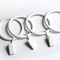 Set of 14 White Iron Metal Curtain Rings with Clips, Drapery Clips Hooks, Curtain Clips with Rings Cafe Curtain Clips, Ring Clips to Hang Curtains...