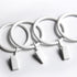 Set of 14 White Iron Metal Curtain Rings with Clips, Drapery Clips Hooks, Curtain Clips with Rings Cafe Curtain Clips, Ring Clips to Hang Curtains...