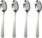 ChenShuo Stainless Steel Flat Bottom Dinner Spoons, korean Spoons with Long Handles, Asian Soup Spoon, Dishwasher Safe, 7.2 Inches, 4 Pack...