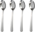 ChenShuo Stainless Steel Flat Bottom Dinner Spoons, korean Spoons with Long Handles, Asian Soup Spoon, Dishwasher Safe, 7.2 Inches, 4 Pack...