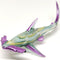 Hammer Shark Figurines Animals Hand Blown Glass Art Collectible Gift Home Decorate 4", Green Yellow...