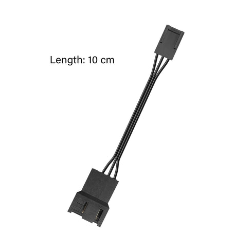 GINTOOYUN 4Pin PWM to 3Pin Standard Fan Adapter Cable PWM fan temperature control cable for Desktop PC 4-Pin/3-Pin Cooling Fan Cable (5 Pack)...