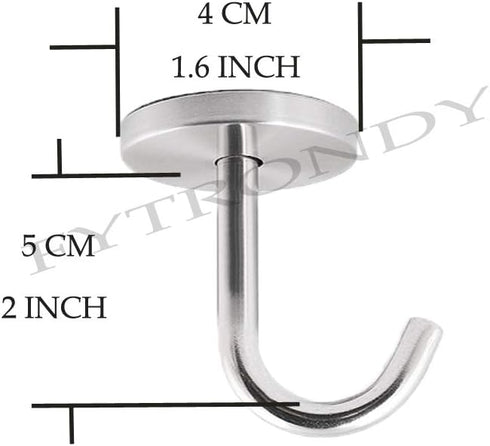 Stainless Steel Screws Mount Ceiling Hooks, Coat Hanger (2 INCH, 4 Pack)...