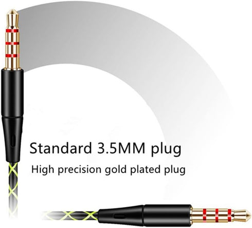 Docooler Wired in-Ear Waterproof Earphones Ear Hook Earbuds Stereo Super Bass Headphones Sport Headset with Mic Green...