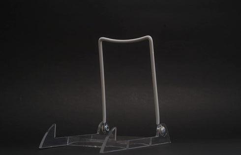 MADE IN USA 2-pack Sturdy & Durable Adjustable Acrylic Easels to Display Unnoticeably Plates, Art, Pictures & More - Unique on the Market...