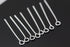 1000pcs Silver Eye Pins 30mm (Wire 0.7mm/0.028 inch/21 Gauge) for Jewelry Beading Craft Making CF157-30...