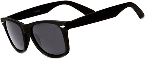 Retro Rewind Polarized Sunglasses (Black Matte, Polarized)...