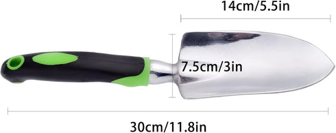 Garden Trowel & Hand Wide Shovel Pointed with Soft Rubberized Non-Slip Ergonomic Handle for Planting, Transplanting, Weeding, Moving and Smoothing...