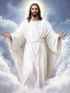 pigpigboss Cloud Jesus Diamond Painting Kit, 5D Full Round Drill Sky Jesus Diamond Art, Religious God Paint with Diamonds for Holiday Blessing Adu...