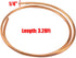 MY MIRONEY 3.28Ft Copper Tube Hollow Refrigeration Tubing Flexible Soft Industrial Metal Tubing, 1/4" Outer Diameter...