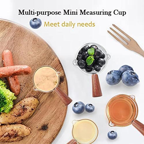 3 oz Espresso Measuring Cup Shot Glasses Measuring Triple Pitcher Double Spouts Glass Creamer Measure Cup for Barista Coffee Carafe Sauce Milk Bar...