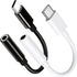2pack Type C to 3.5mm Female Headphone Jack Adapter, USB C to Aux Audio Dongle Cable Earphone Jack Converter Compatible with iPhone 15,Samsung Gal...